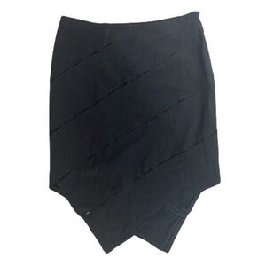 Proenza Schouler Black Asymmetrical Slitted Skirt